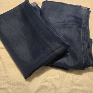 Sheer Blue Curtains Panels (2)